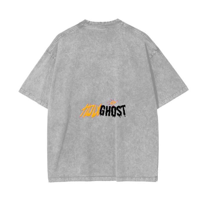 Holy Ghost Acid Wash Oversize T-Shirt - 250 GSM