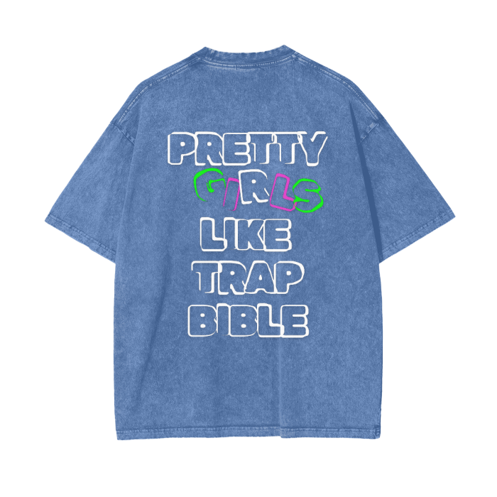 Pretty Girls Acid Wash Oversize T-Shirt - 250 GSM