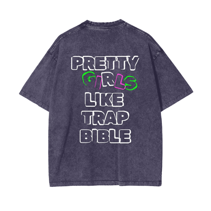 Pretty Girls Acid Wash Oversize T-Shirt - 250 GSM