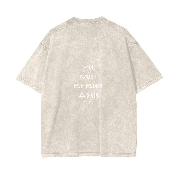 Born AGAIN Acid Wash Oversize T-Shirt - 250 GSM