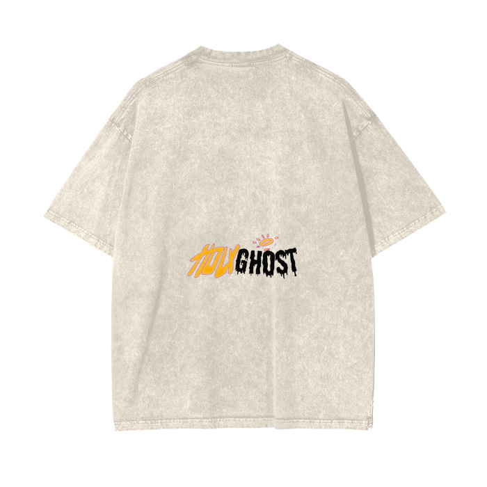 Holy Ghost Acid Wash Oversize T-Shirt - 250 GSM