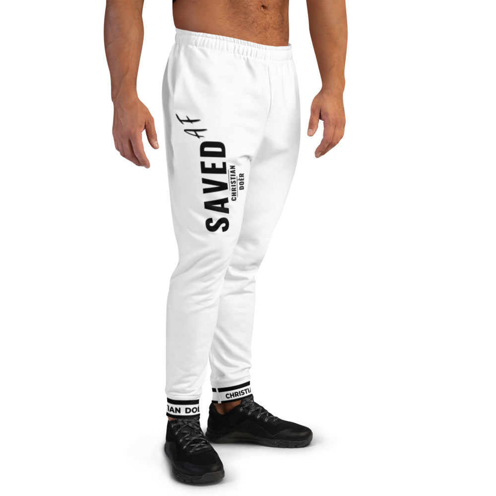 Christian Doer Saved and Forgiven - Men's Joggers White