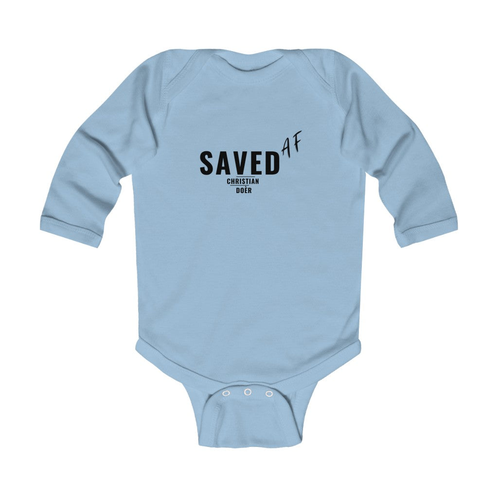 Christian Doèr ®  SAVED AND FORGIVEN Infant Long Sleeve Bodysuit